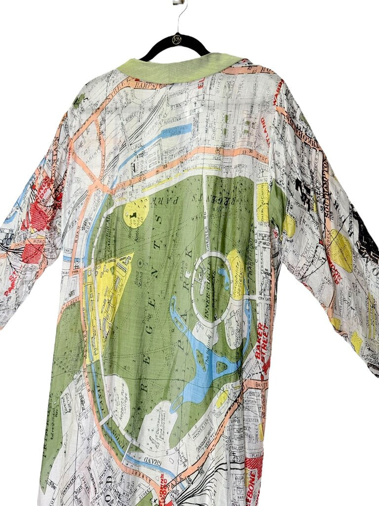 ONE HUNDRED STARS MAP PRINT TOPPER WITH TIE BELT