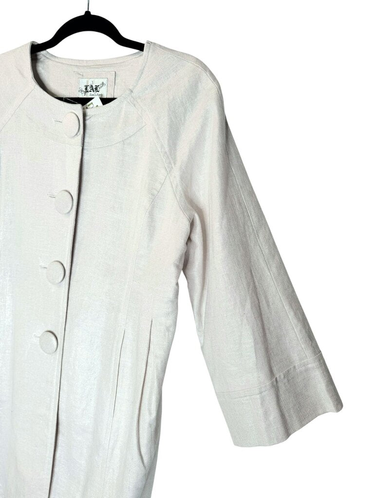 LIVE A LITTLE LINEN BLEND CAR COAT