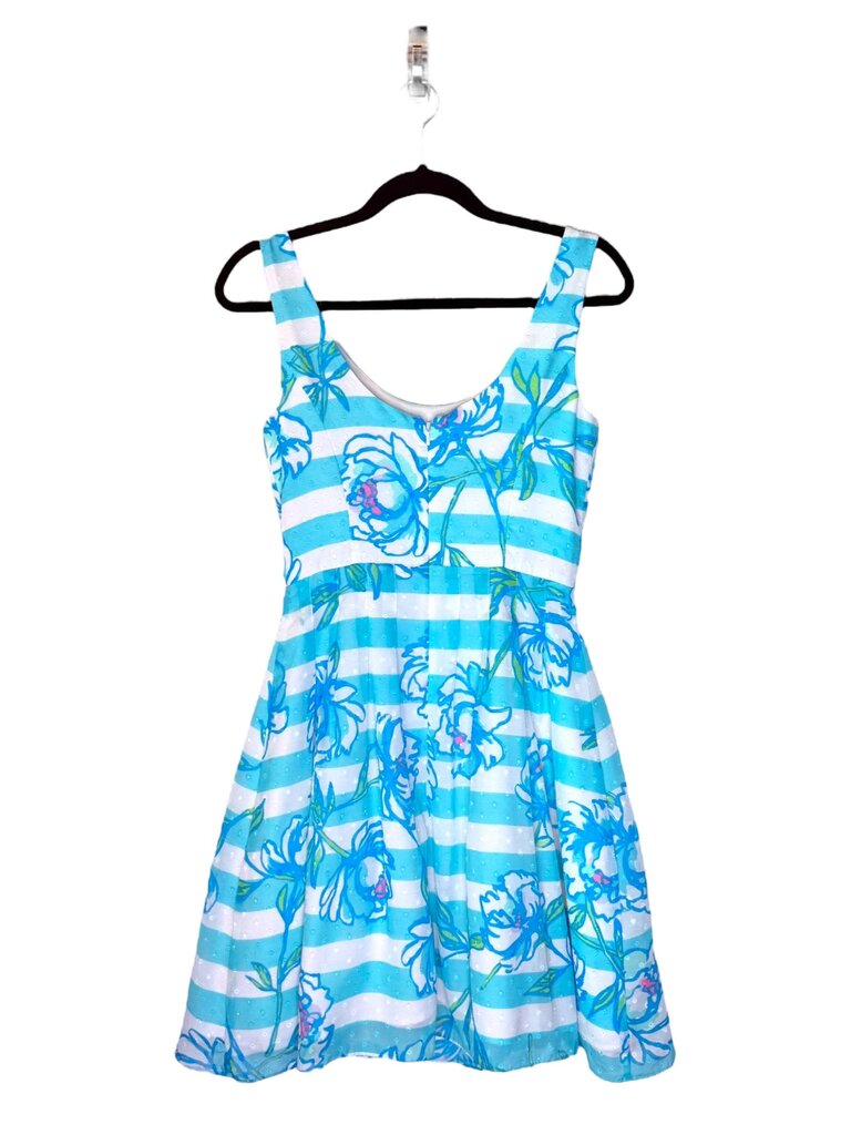 LILLY PILITZER FLORAL STRIPE DRESS WITH PETTICOAT