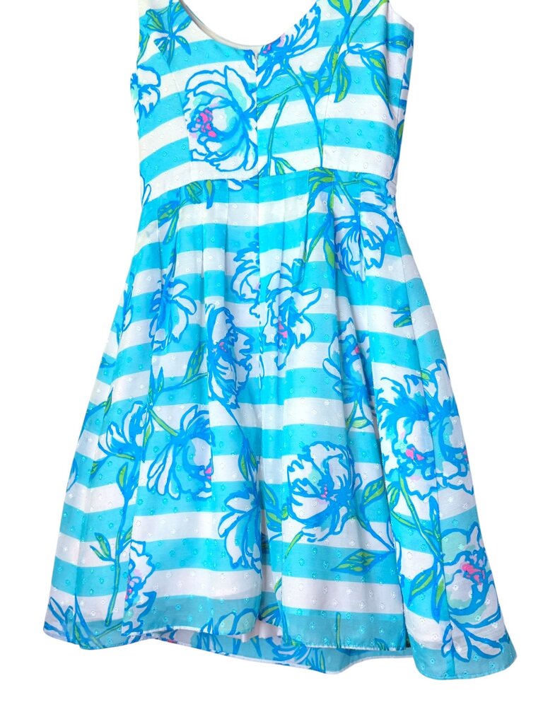 LILLY PILITZER FLORAL STRIPE DRESS WITH PETTICOAT