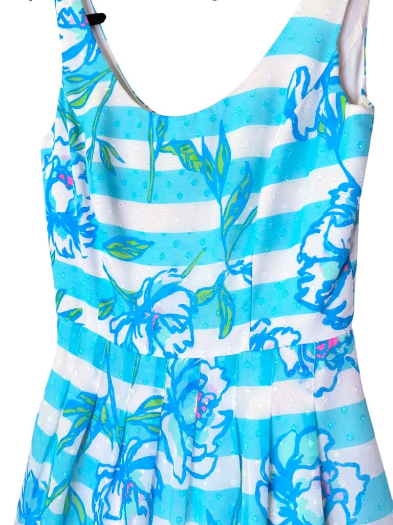 LILLY PILITZER FLORAL STRIPE DRESS WITH PETTICOAT