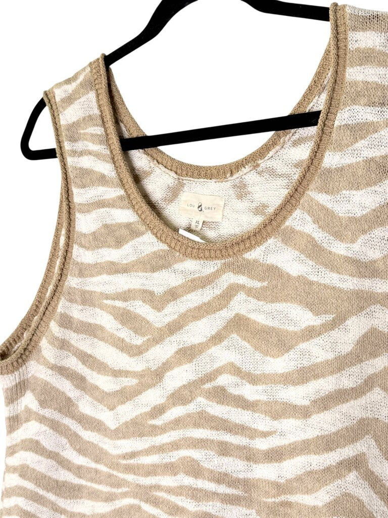 LOU & GREY ANIMAL PRINT KNIT TOP