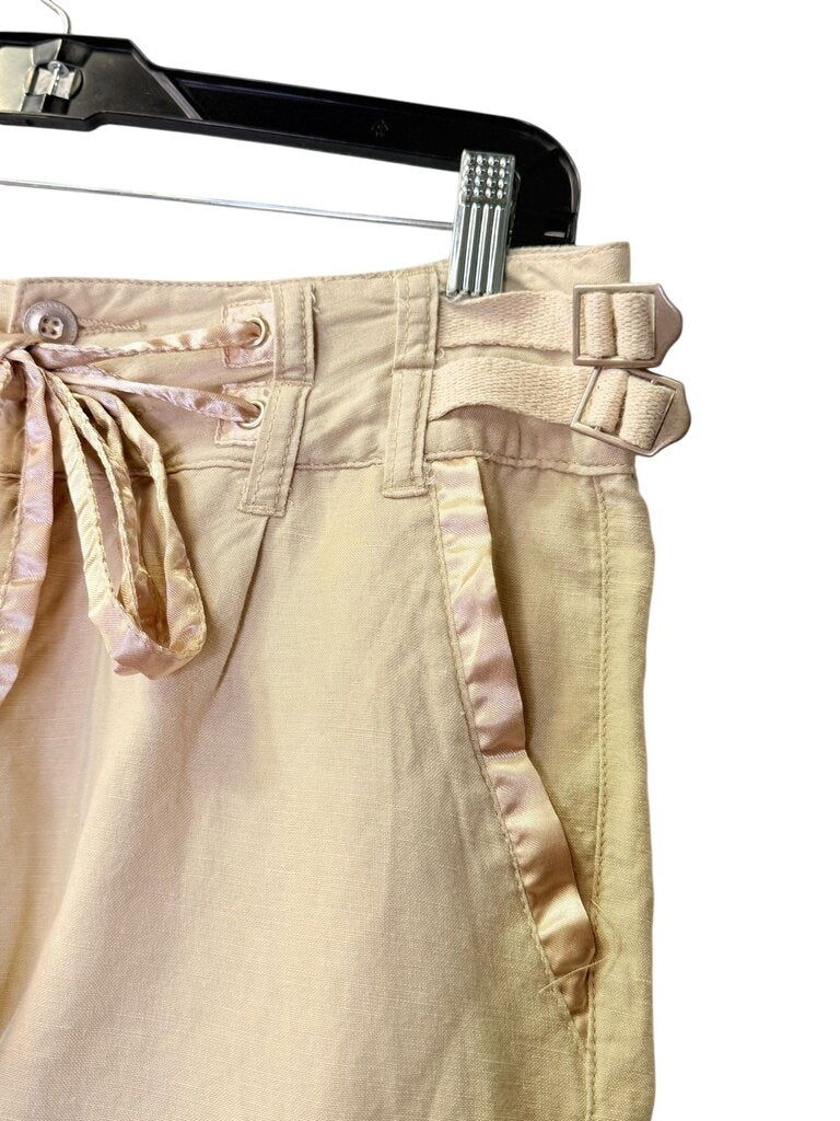 MUR MUR LINEN SHORT WITH SATIN TIE