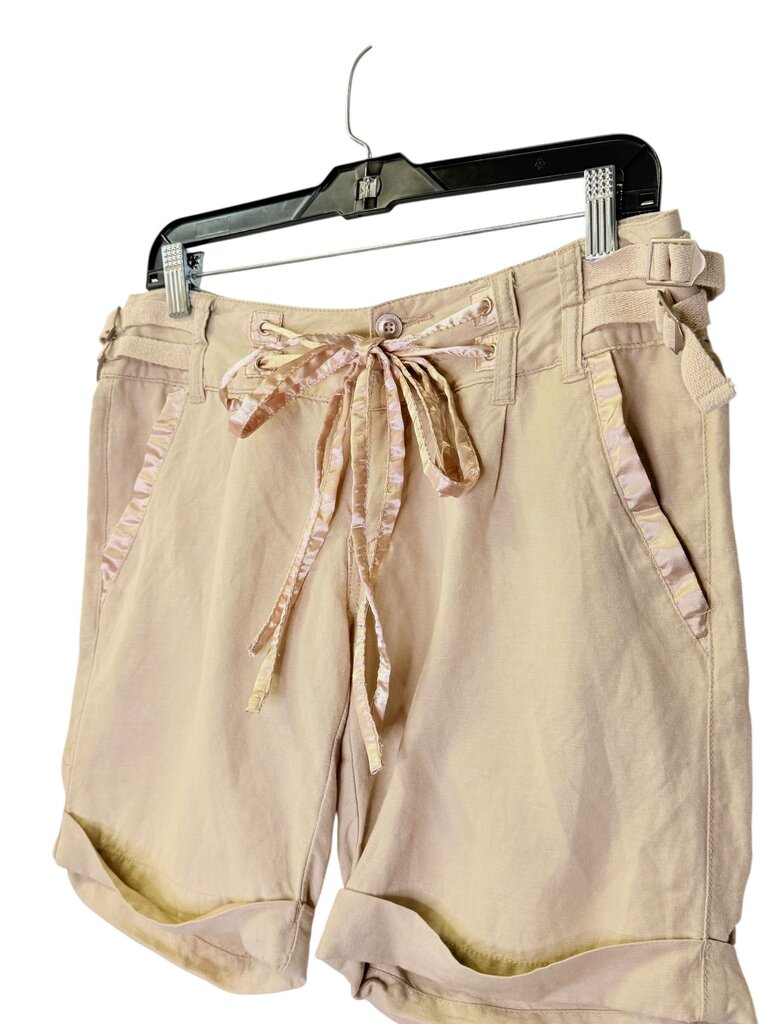 MUR MUR LINEN SHORT WITH SATIN TIE