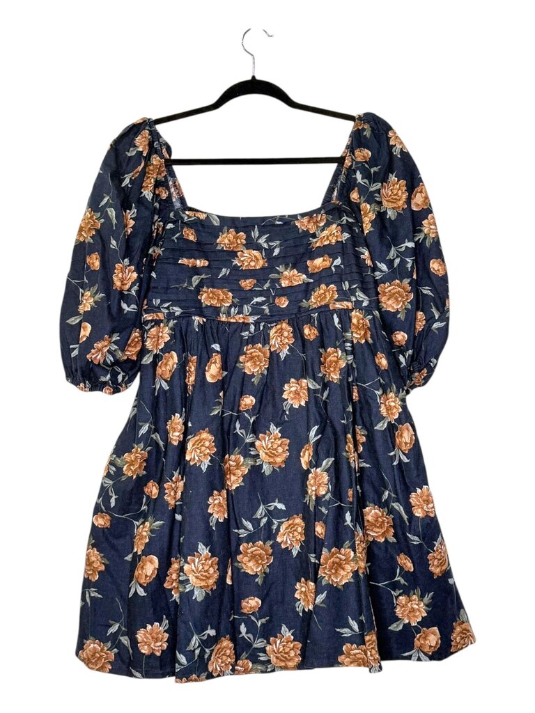 ABERCROMBIE & FITCH FLORAL PLEAT BUST BABYDOLL DRESS