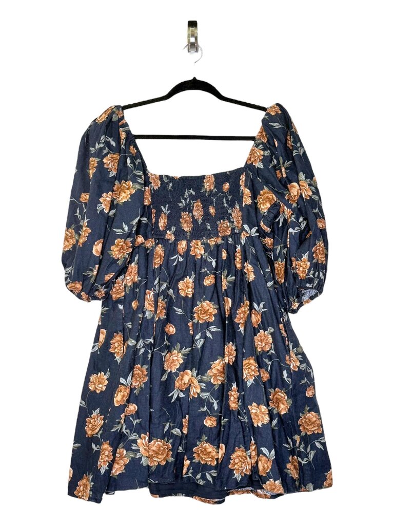 ABERCROMBIE & FITCH FLORAL PLEAT BUST BABYDOLL DRESS