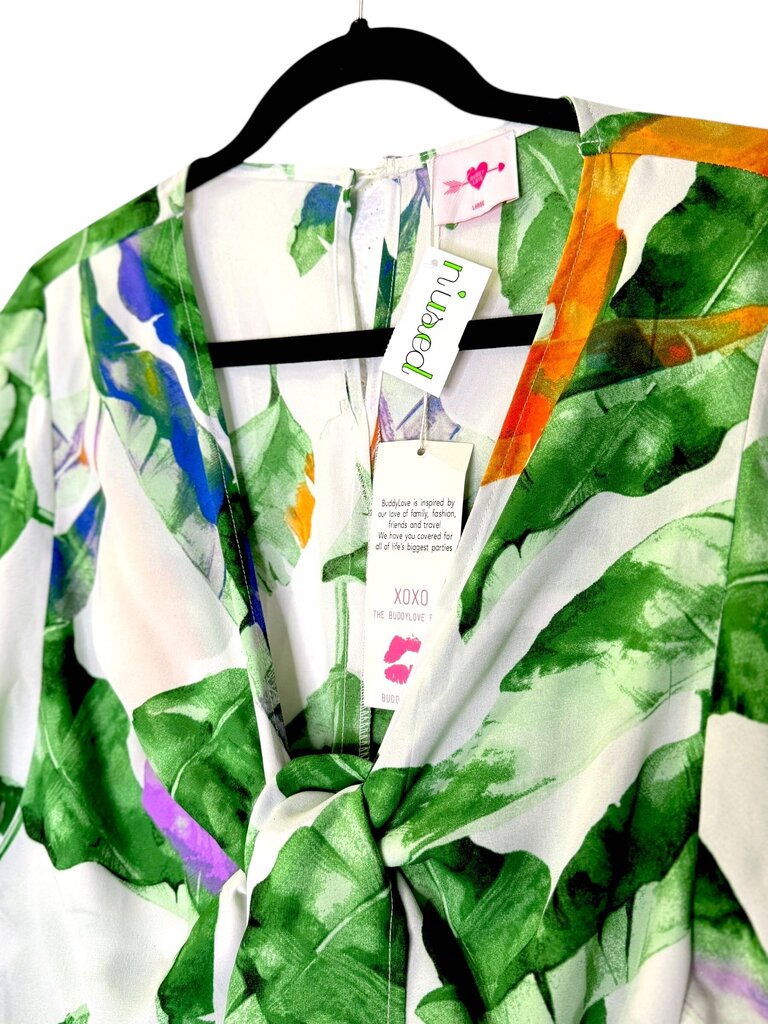 BUDDY LOVE FLUTTER SLEEVE FLORAL DRESS