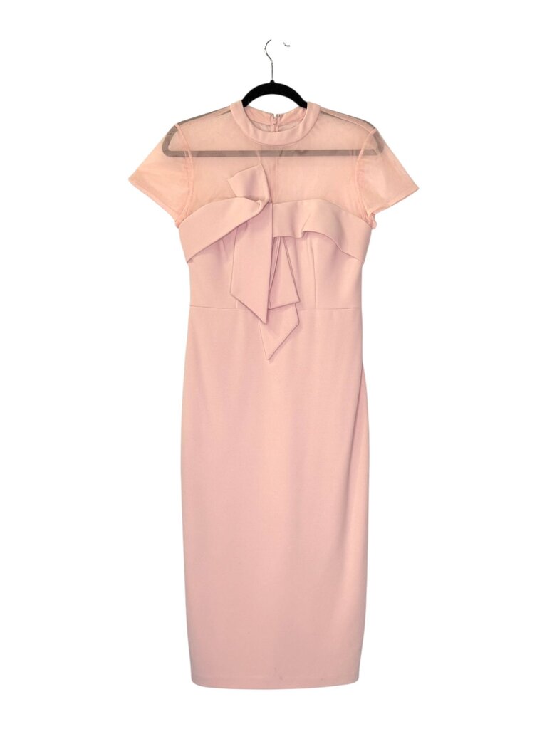 JS COLLECTIONS ILLUSION BOW SHEATH DRESS