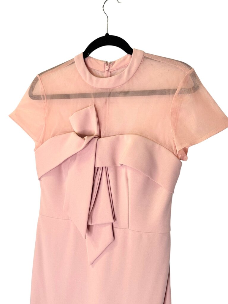 JS COLLECTIONS ILLUSION BOW SHEATH DRESS