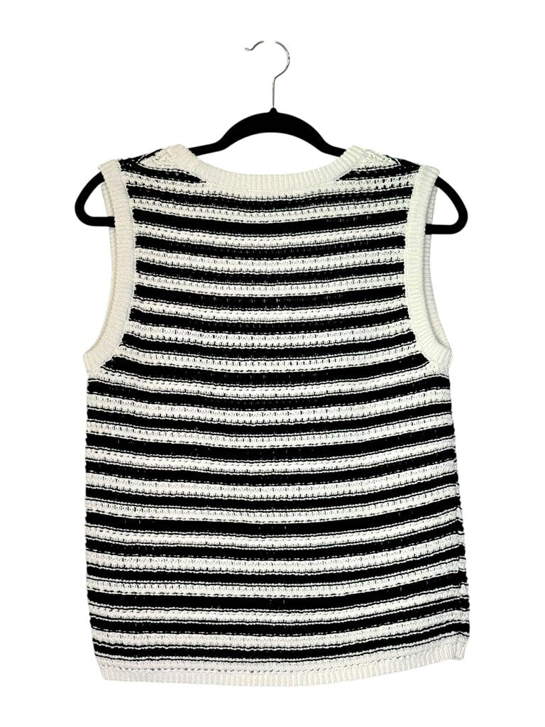 ANN TAYLOR WEEKEND KNIT STRIPE VEST