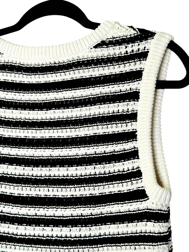 ANN TAYLOR WEEKEND KNIT STRIPE VEST
