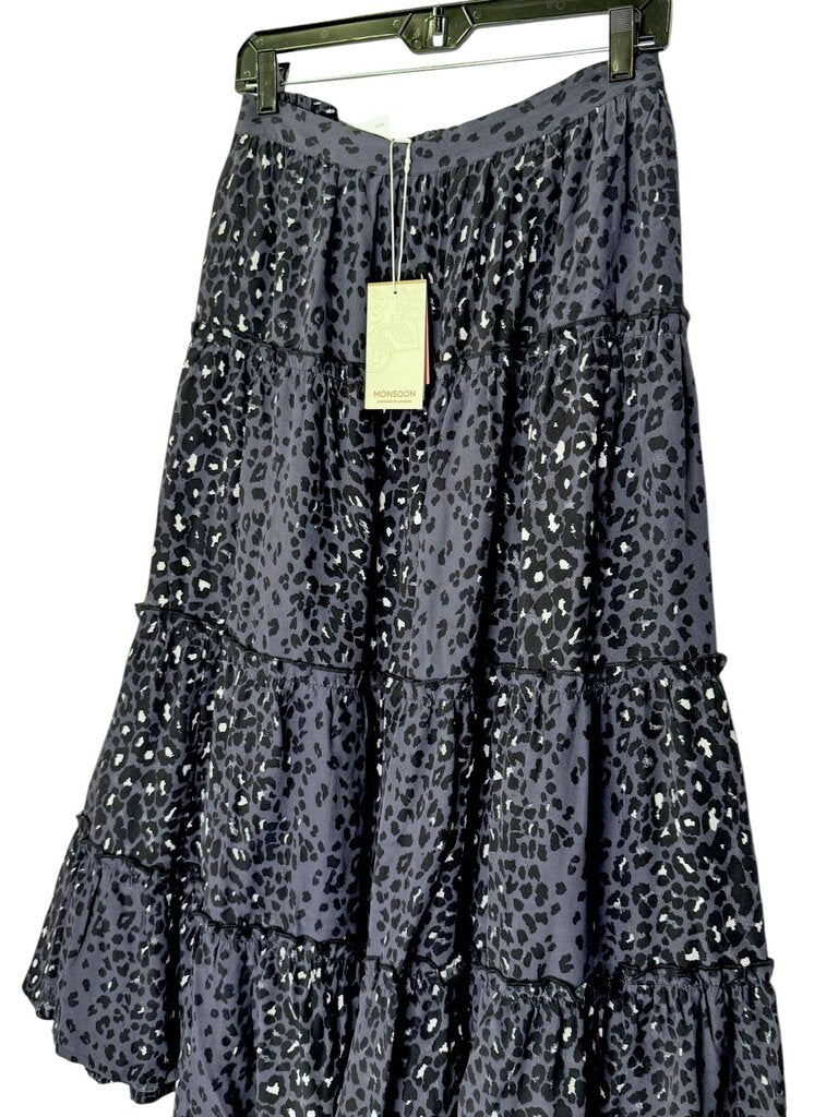 MONSOON TIERED ANIMAL PRINT MAXI SKIRT