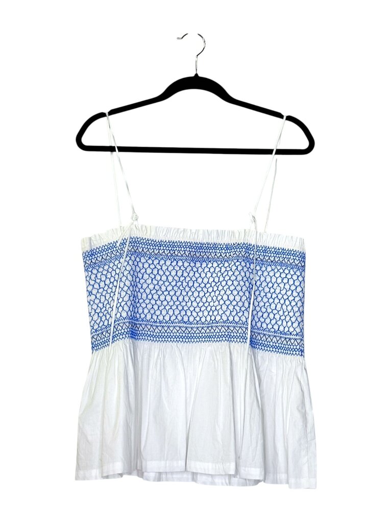 J. CREW SMOCKED TIER CROP TOP