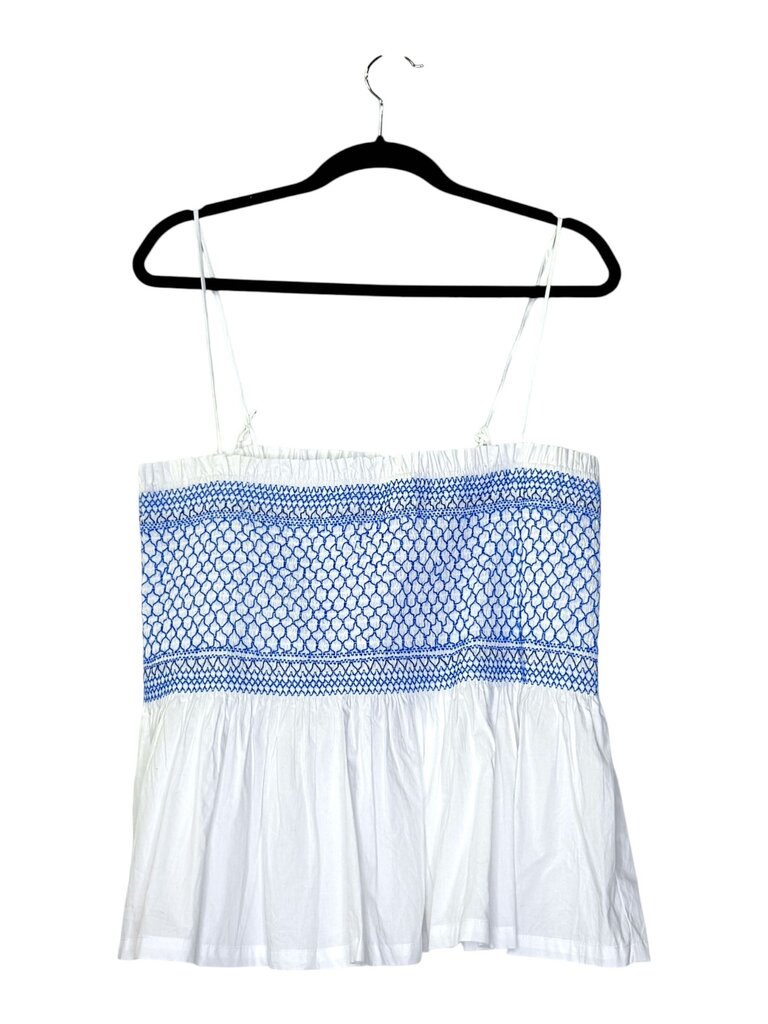 J. CREW SMOCKED TIER CROP TOP