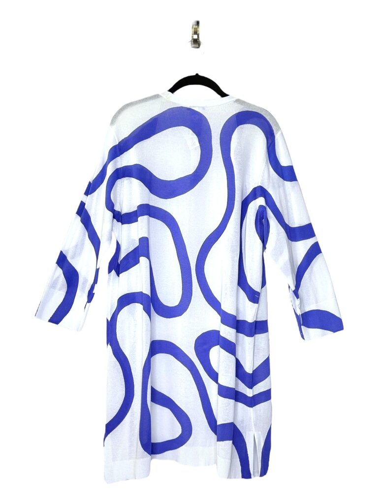 CHICO'S SWIRL PRINT KNIT OPEN TOPPER