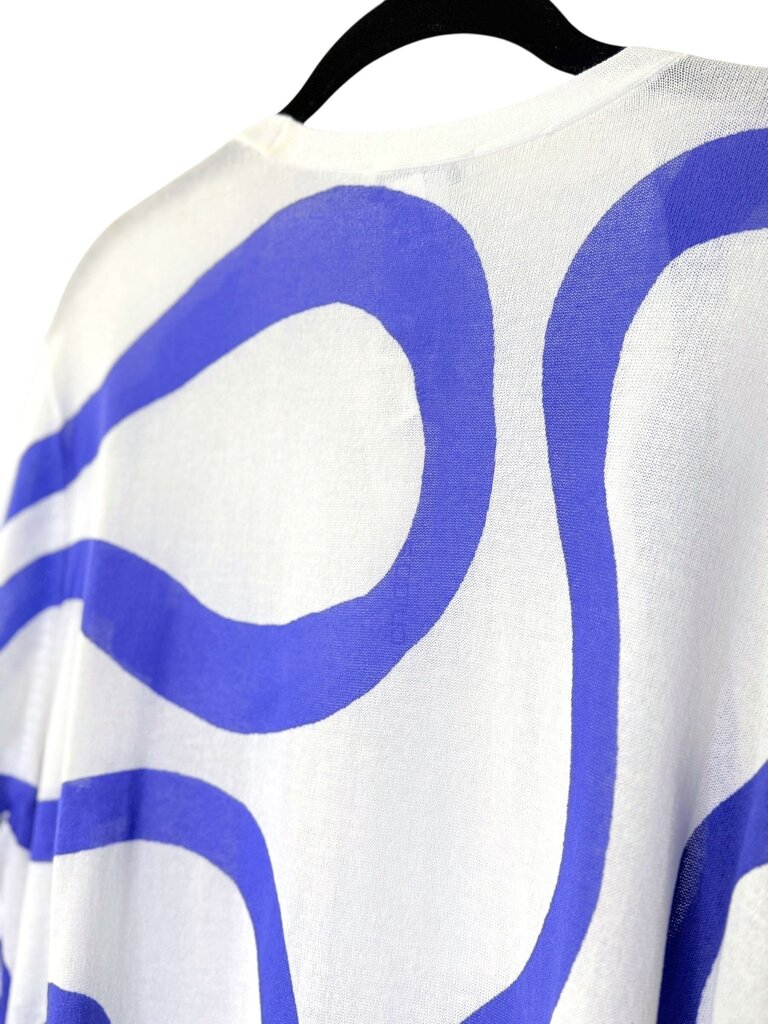 CHICO'S SWIRL PRINT KNIT OPEN TOPPER