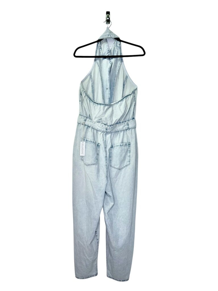 BLANK NYC DENIM HALTER JUMPSUIT