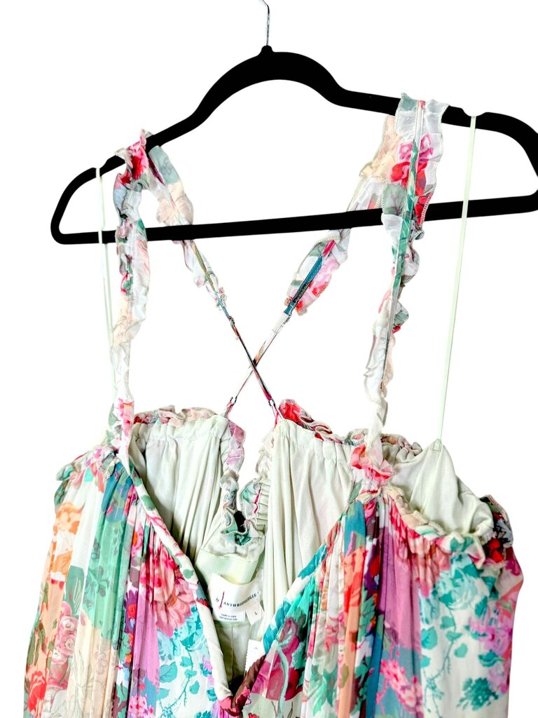 ANTHROPOLOGIE FLORAL CHIFFON MAXI DRESS