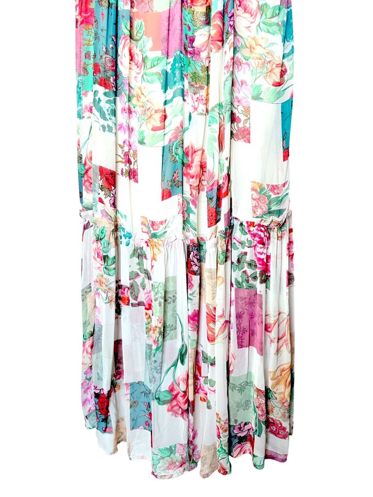 ANTHROPOLOGIE FLORAL CHIFFON MAXI DRESS