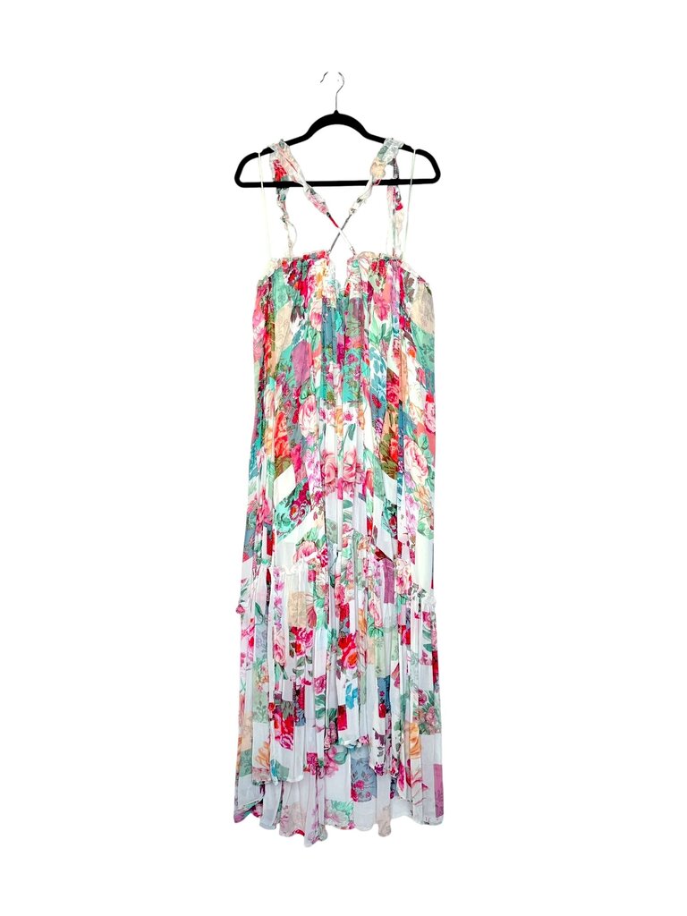 ANTHROPOLOGIE FLORAL CHIFFON MAXI DRESS