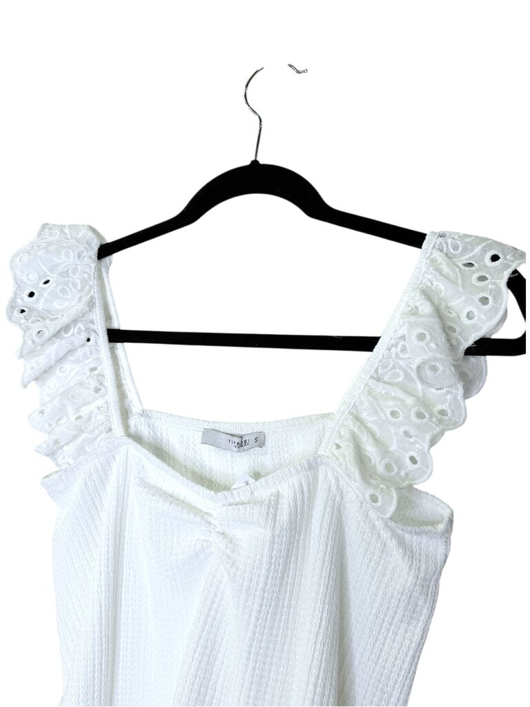 TIFOSSI WAFFLE EYELET SHOULDER CROP TOP