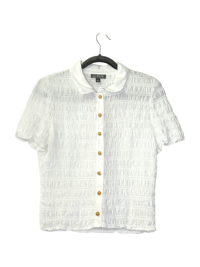 J. CREW SMOCKED BUTTON DOWN