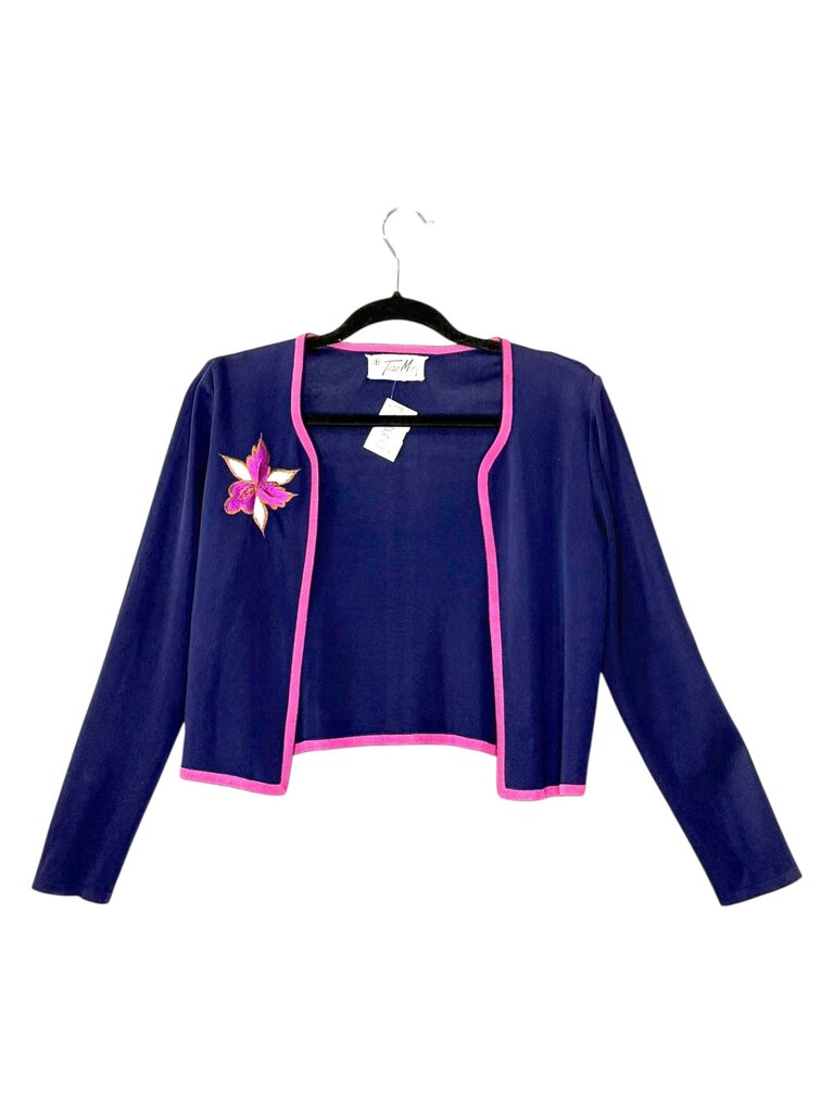 TEAN MING VINTAGE KNIT OPEN CARDIGAN