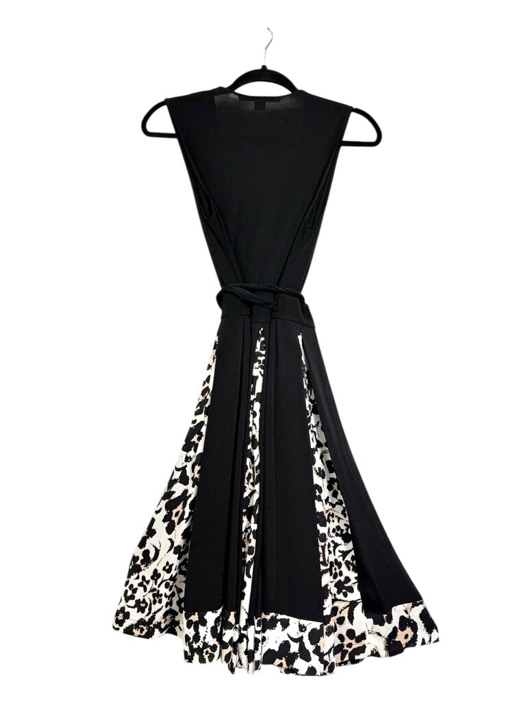 DIANE VON FURSTENBERG WRAP DRESS WITH ANIMAL PRINT INSETS