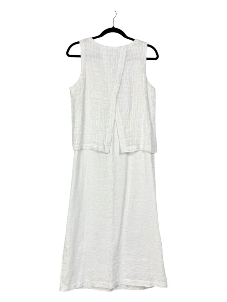 PURE JILL LINEN MIDI DRESS