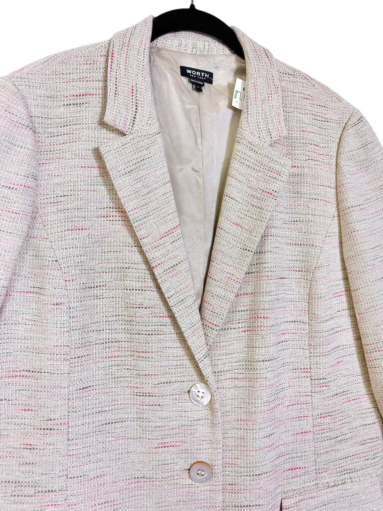 WORTH SHIMMER TWEED CAR COAT
