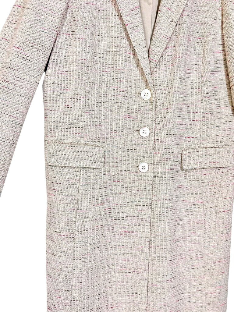 WORTH SHIMMER TWEED CAR COAT