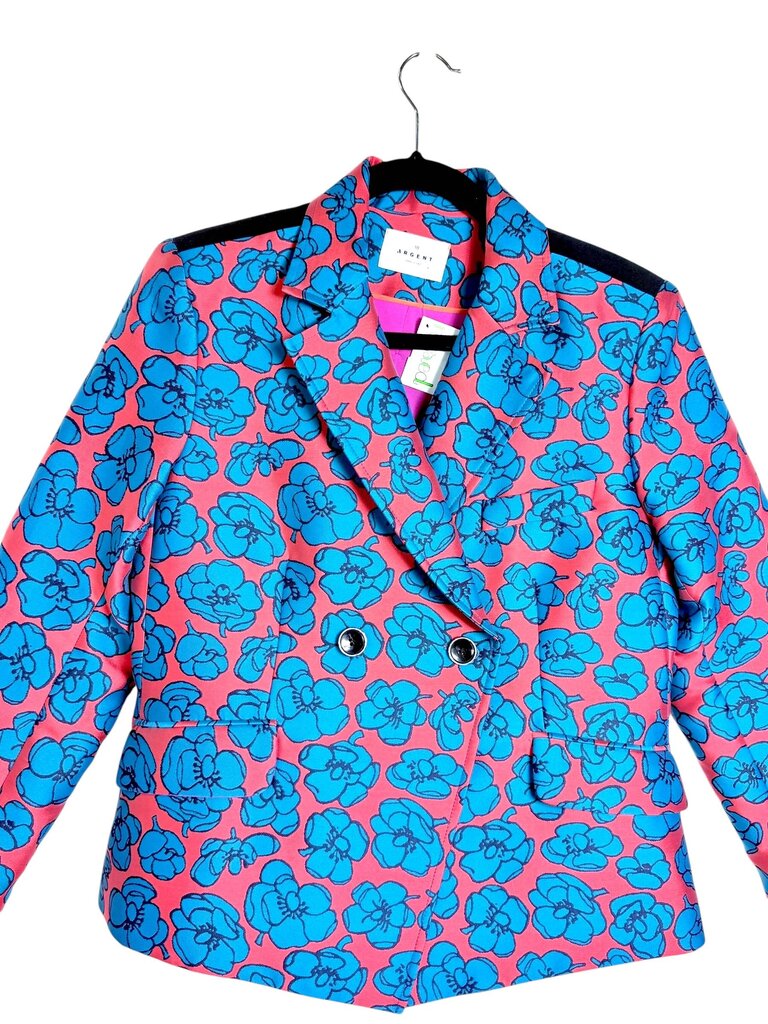 ARGENT FLORAL DOUBLE BREAST BLAZER