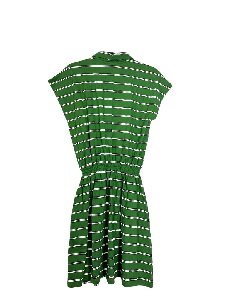 LACOSTE CAP SLEEVE STRIPE POLO DRESS
