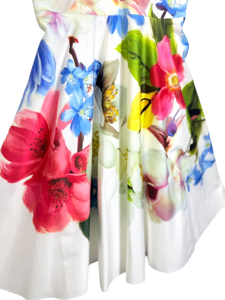 TE BAKER FLORAL HALTER DRESS