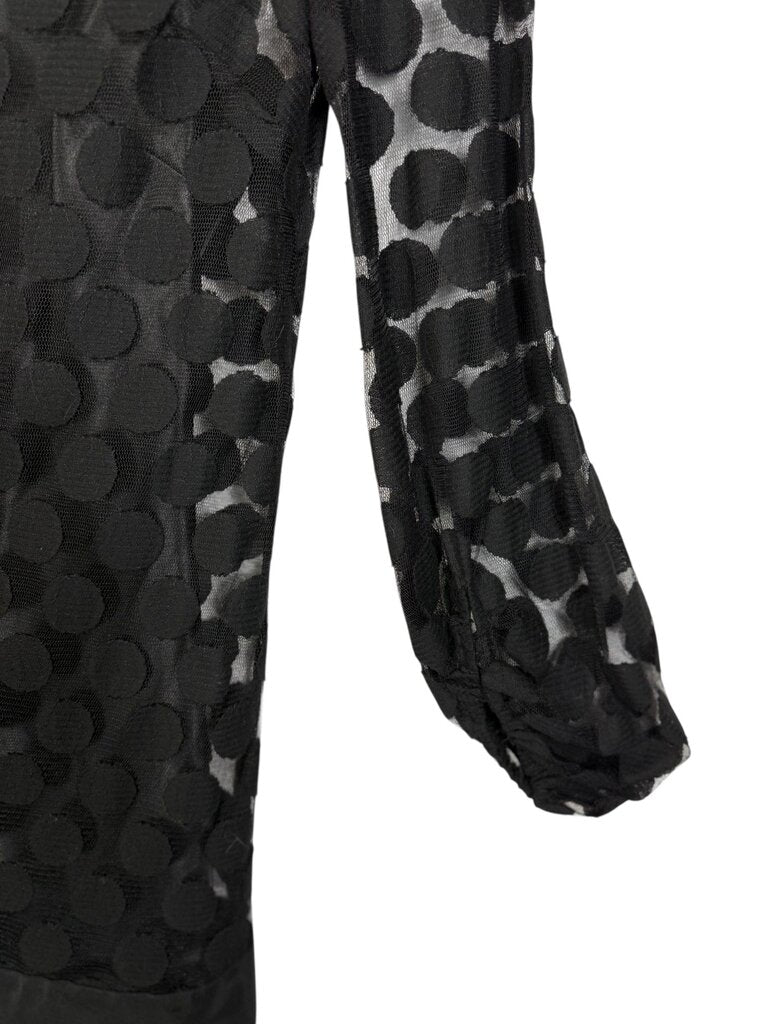 LAUNDRY SHELLI SEGAL SHEER CIRCLE OVERLAY DRESS