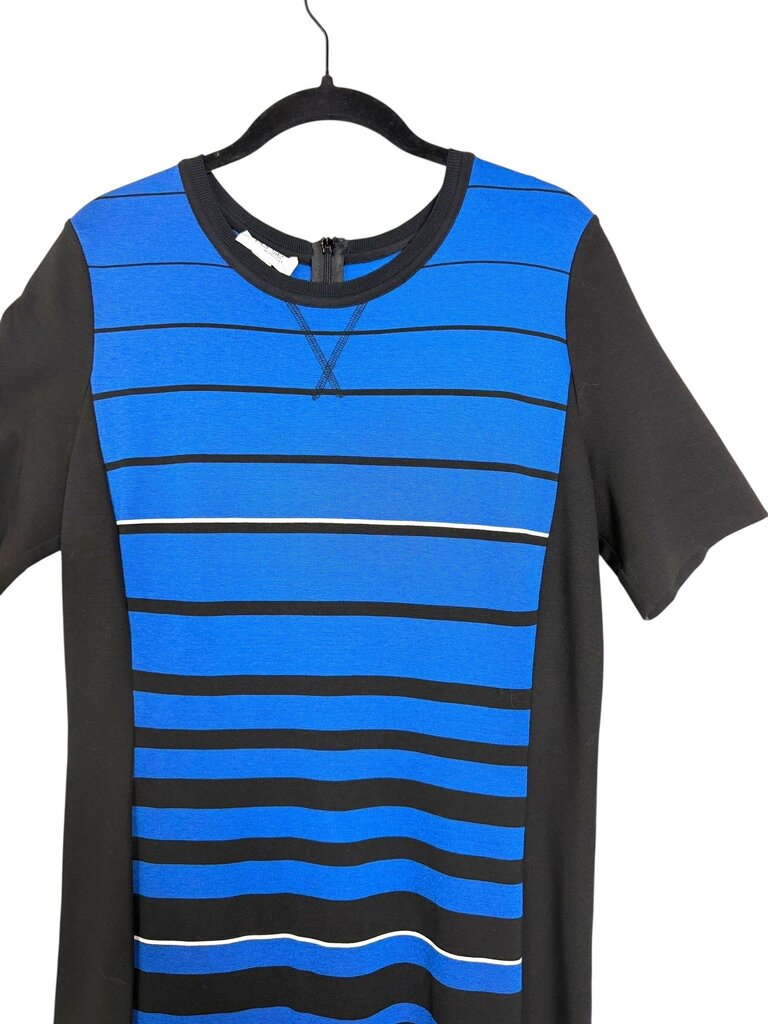 PER SE KNIT PANEL STRIPE DRESS
