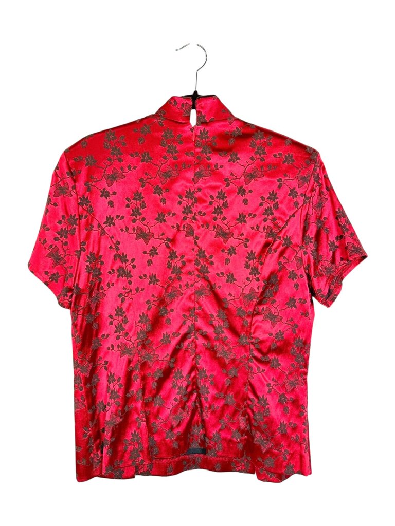 JESSICA HOWARD SATIN ASIAN PRINT TOP