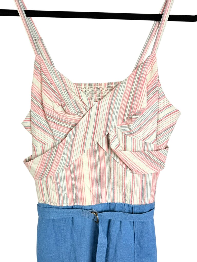 ANTHROPOLOGIE STRIPE AND CHAMBRAY ROMPER