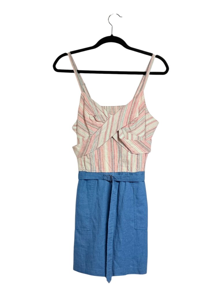 ANTHROPOLOGIE STRIPE AND CHAMBRAY ROMPER