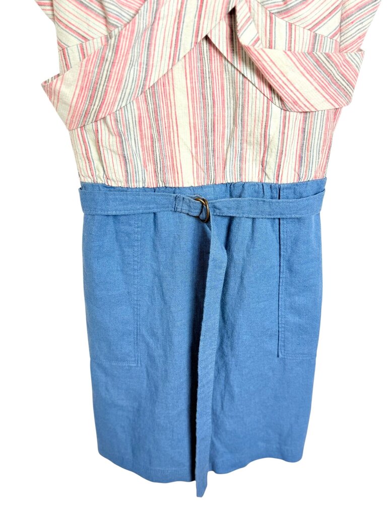 ANTHROPOLOGIE STRIPE AND CHAMBRAY ROMPER