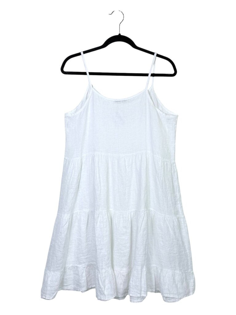 VALENTINA NALDI TIERED LINEN DRESS