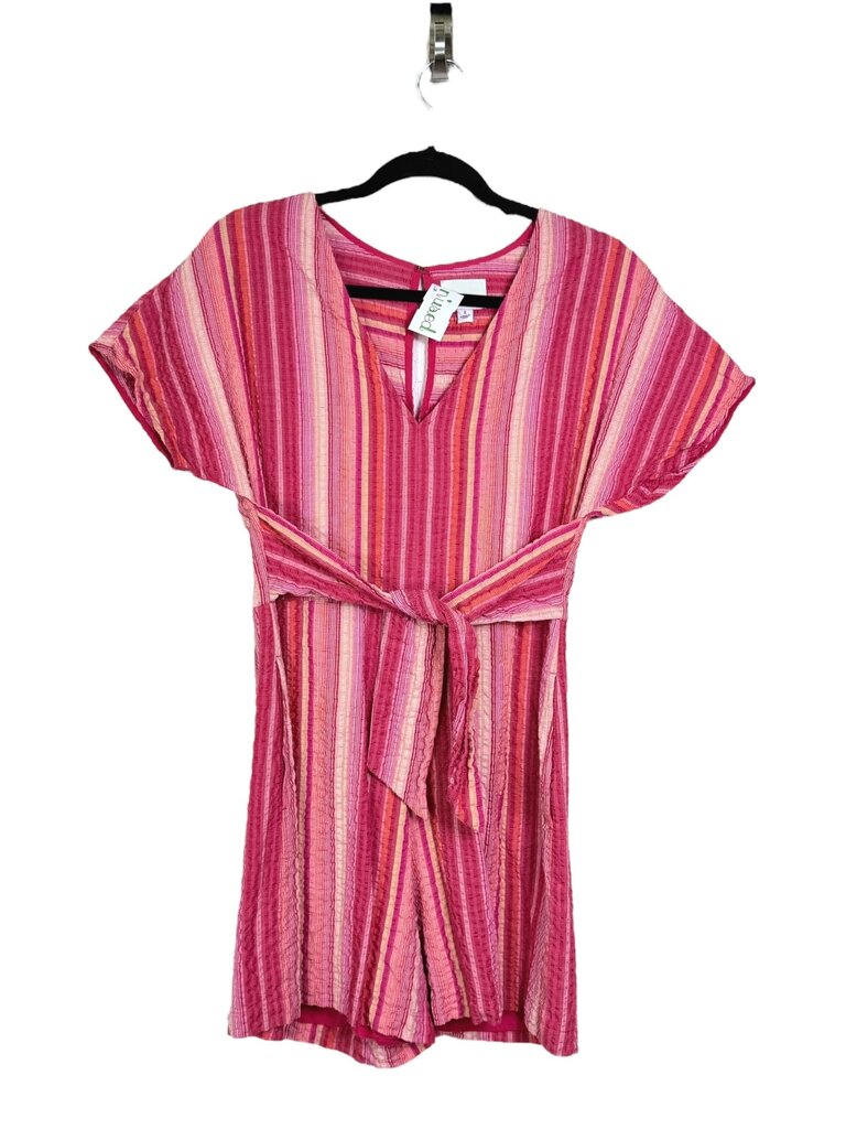 GREYLIN GAUZY STRIPE ROMPER
