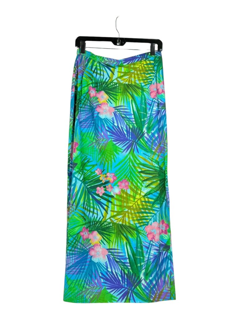 MAGGY LONDON TROPICAL PRINT MAXI SKIRT