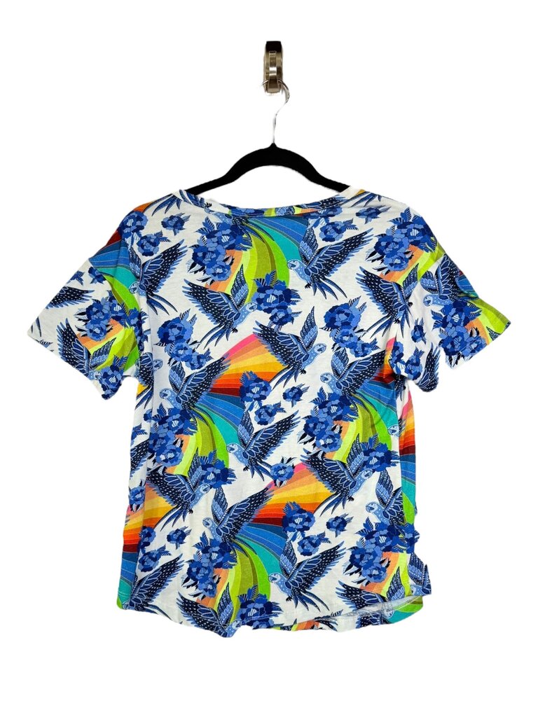FARM FOR ANTHROPOLOGIE RAINBOW & PARROT TEE SHIRT