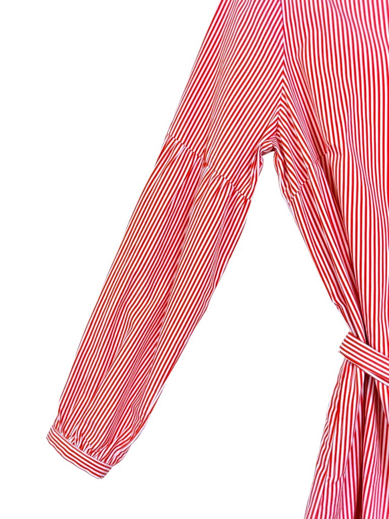 J.MCLAUGHLIN STRIPE SHIRT DRESS WITH TIE BELT