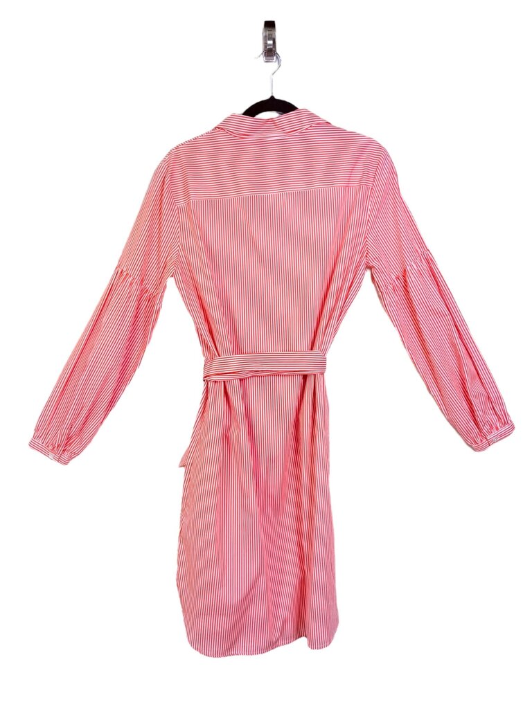 J.MCLAUGHLIN STRIPE SHIRT DRESS WITH TIE BELT