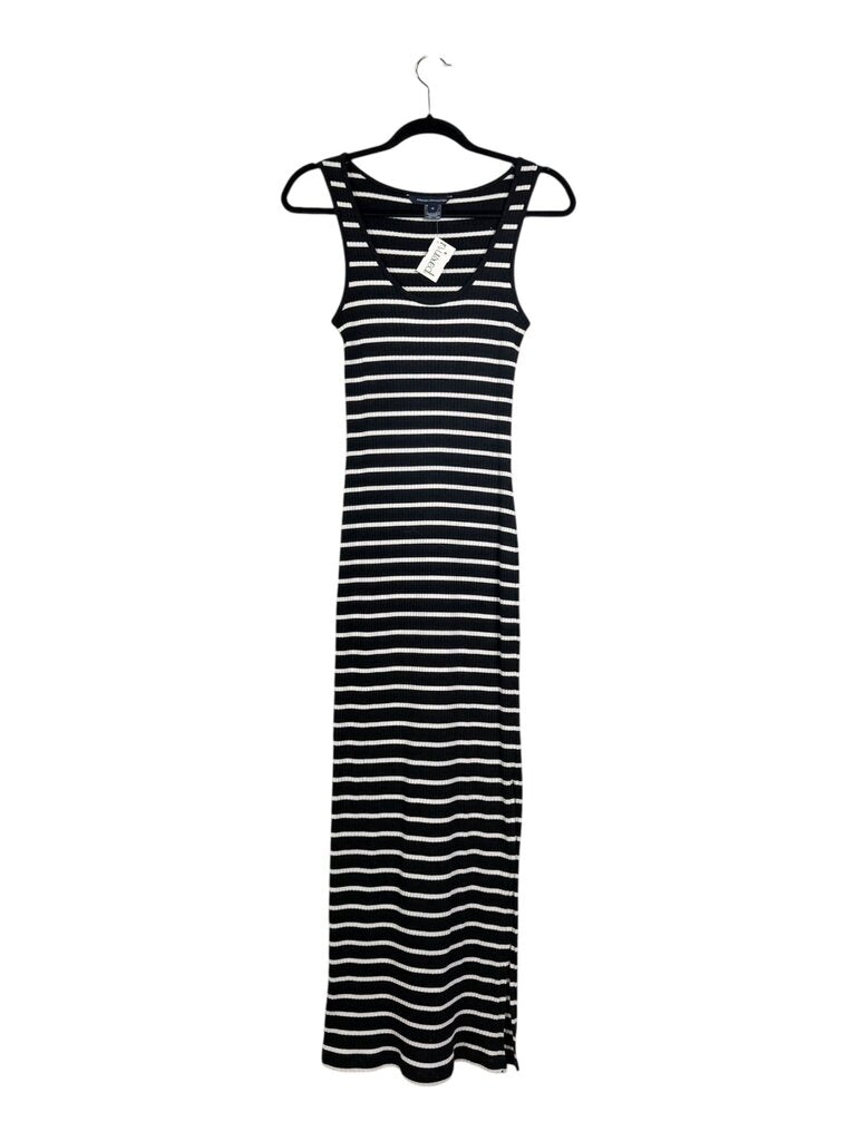 FRENCH CONNECTION STRIPED TANK MAXI DRESS