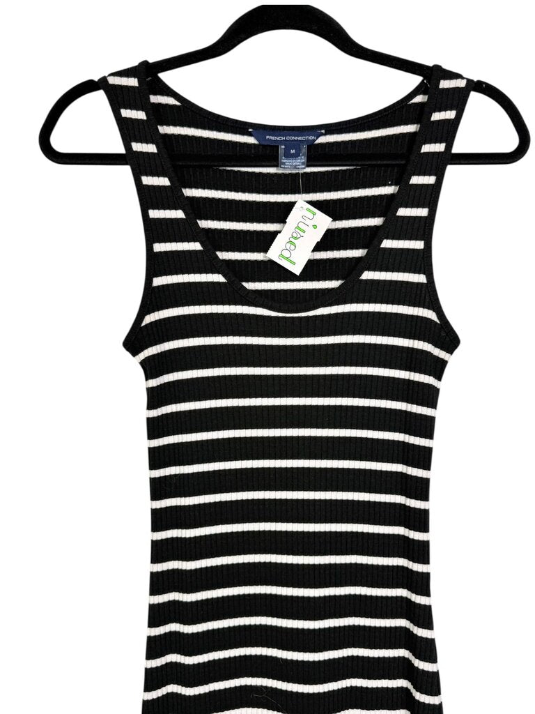 FRENCH CONNECTION STRIPED TANK MAXI DRESS
