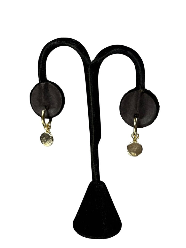 KENDRA SCOTT DIRA COIN DANGLE HUGGIE EARRINGS