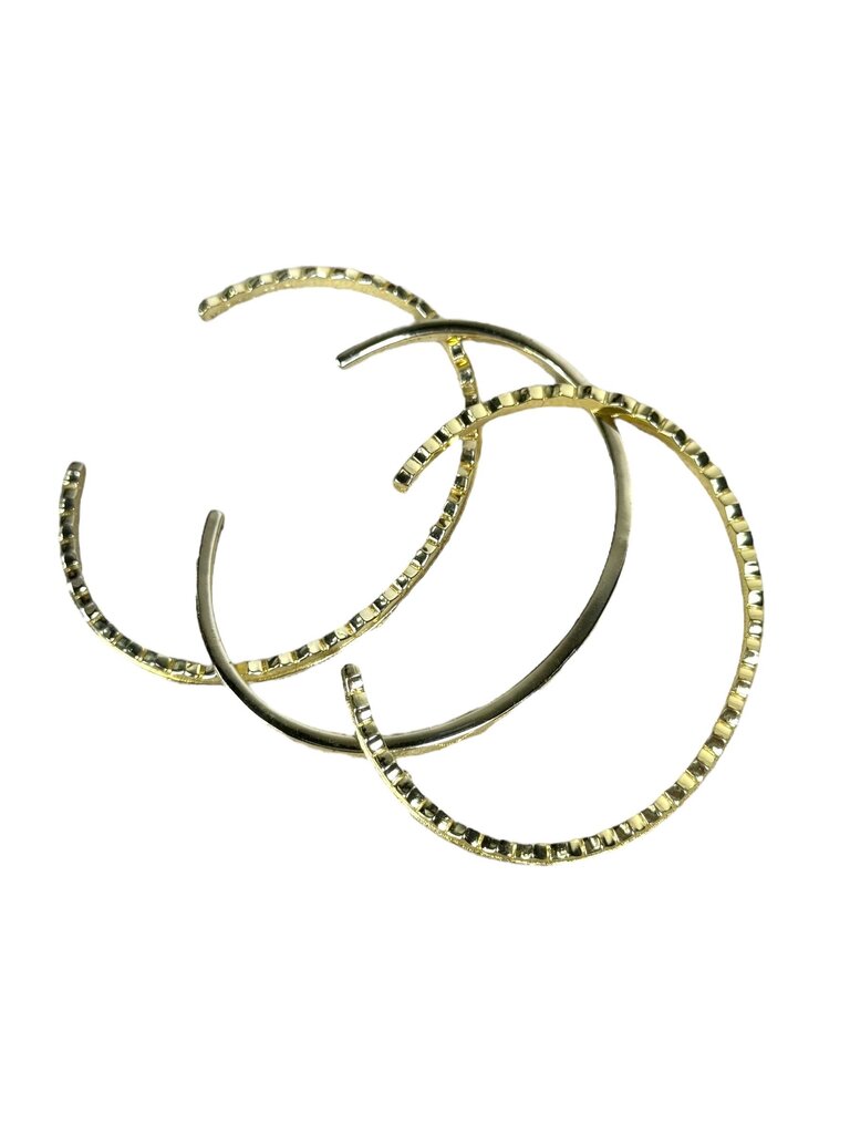 KENDRA SCOTT TRIO SET OF PLATED CUFFS